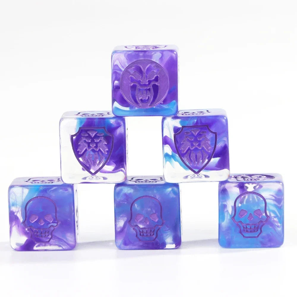 Game Dice 6pcs D6 Dice Opaque Color for
