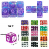 Game Dice 6pcs D6 Dice Opaque Color for