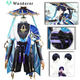 Genshin Impact Scaramouche Wanderer Cosplay Costume Halloween Balladeer