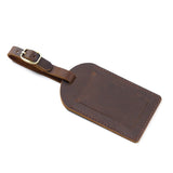 Genuine Leather Luggage Tag Suitcase Identifier Label Baggage
