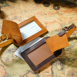 Genuine Leather Luggage Tag Suitcase Identifier Label Baggage