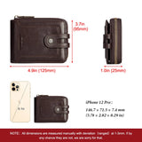 Genuine Leather Men's Wallet Business RFID Blocking Credit Card Holder for Women Travel Small Purse with Hasp Fold Coin Pocket