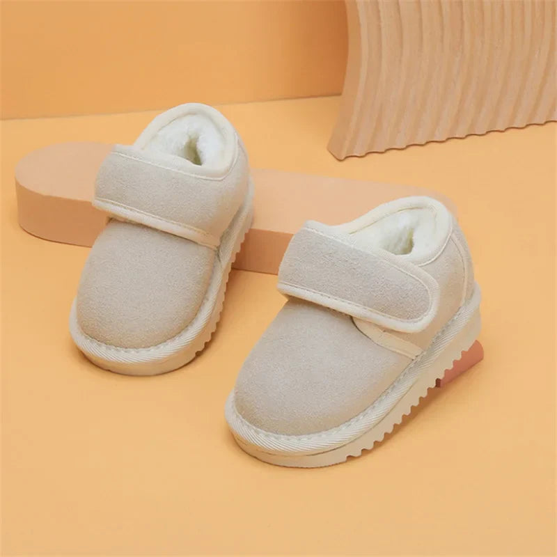 Genuine Leather Winter Baby Shoes Warm Plush Toddler