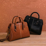 Genuine Leather Women Handbag Top Handle Shoulder Cross