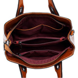 Genuine Leather Women Handbag Top Handle Shoulder Cross