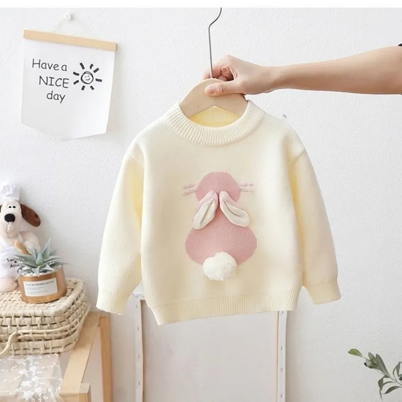 Girls' Sweater Rabbit Fashionable Little Girls' Winter and
