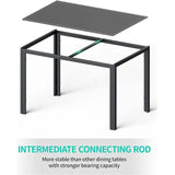 Gizoon 5 Piece Glass Dining Table Set, Kitchen