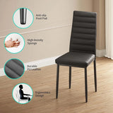 Gizoon 5 Piece Glass Dining Table Set, Kitchen