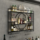 Gold Storage Wine Racks Whisky Holder Modern Display