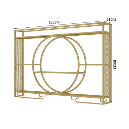 Gold Storage Wine Racks Whisky Holder Modern Display