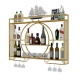 Gold Storage Wine Racks Whisky Holder Modern Display