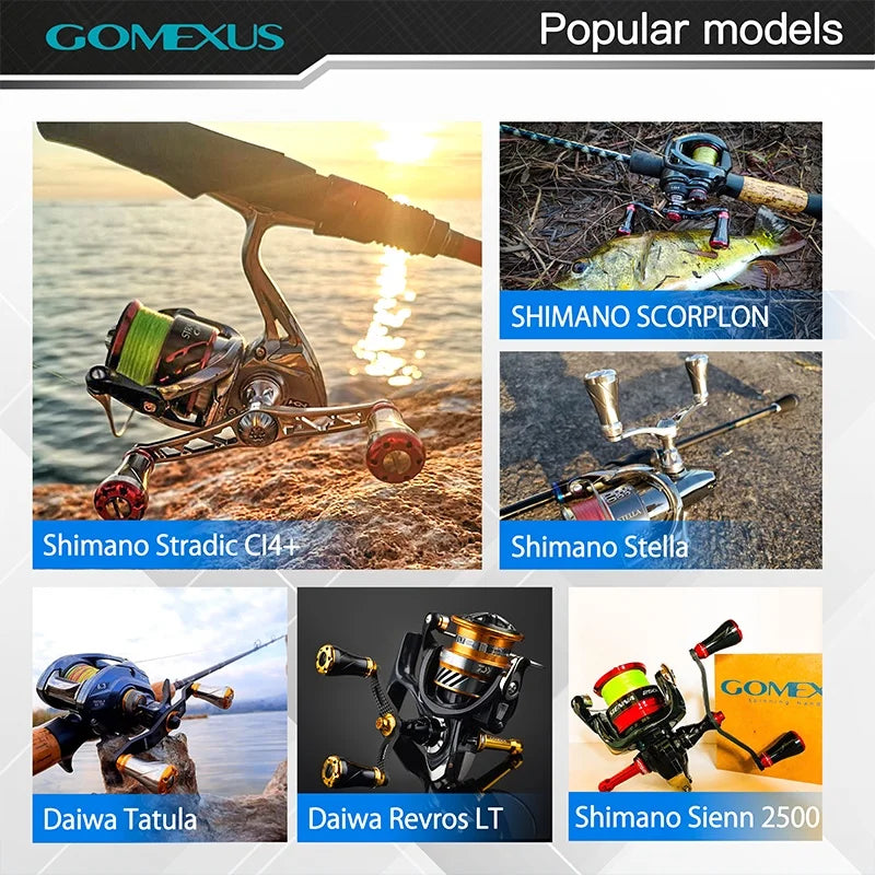 Gomexus Spinning Aluminum Alloy Reel Handle Knob 20mm