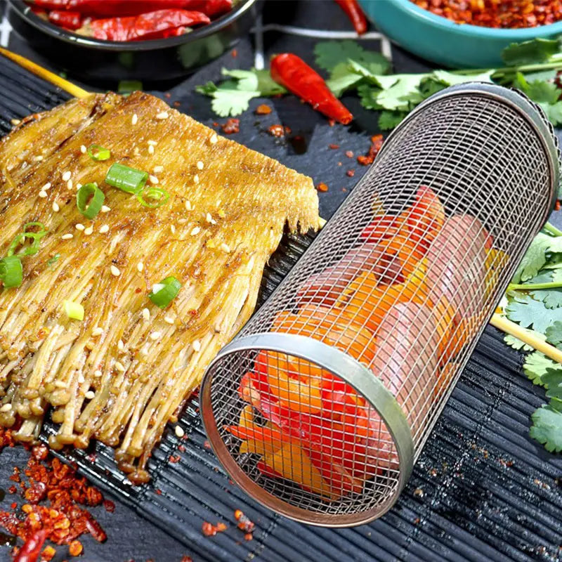 Grate Outdoor Round BBQ Campfire Grid Stainless Barbecue