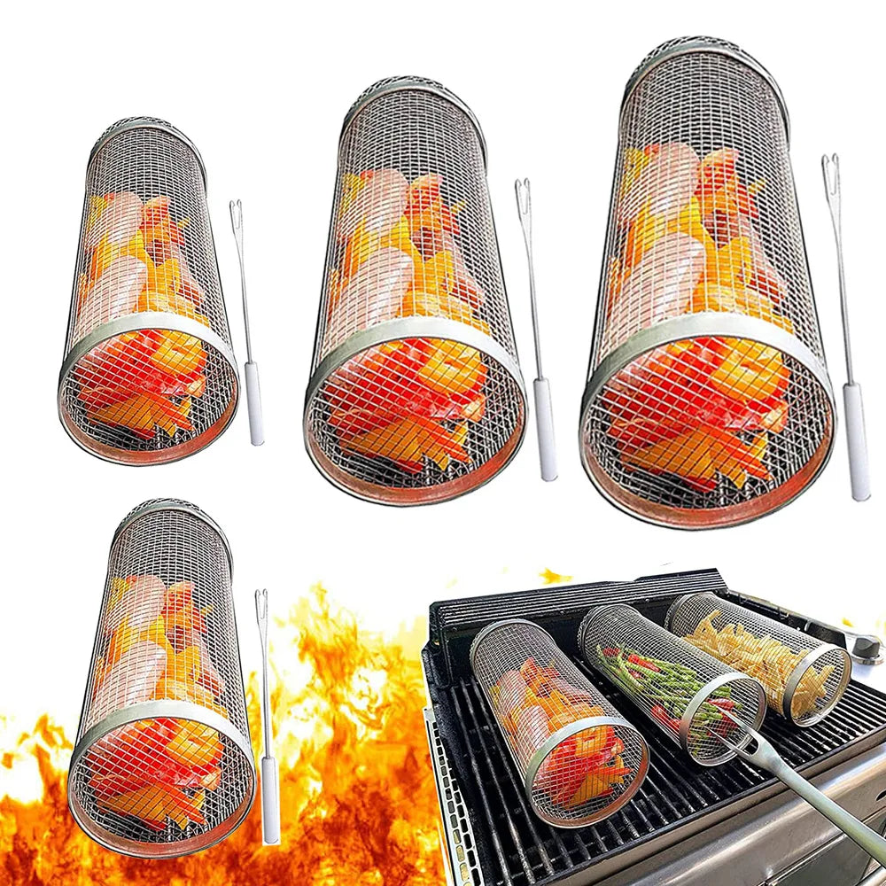 Grate Outdoor Round BBQ Campfire Grid Stainless Barbecue