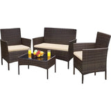 Greesum Patio Furniture 4 Pieces Conversation Sets Outdoor