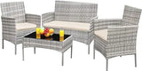 Greesum Patio Furniture 4 Pieces Conversation Sets Outdoor