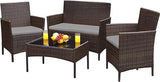 Greesum Patio Furniture 4 Pieces Conversation Sets Outdoor