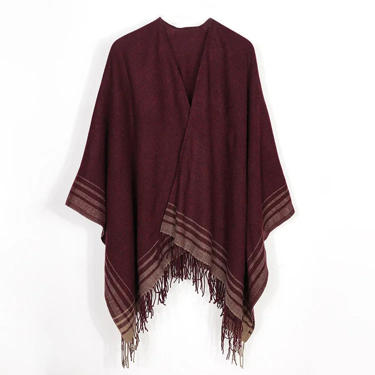 Cashmere Winter Warm Ponchos And Capes For Women