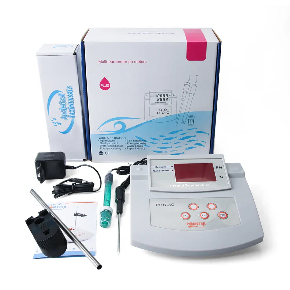 PHS-3C Desktop Automatic Calibration Acidity Meter PH/Thermometer 2In1Digital