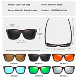 GM Natural Bamboo Wooden Sunglasses Handmade Polarized Glasses