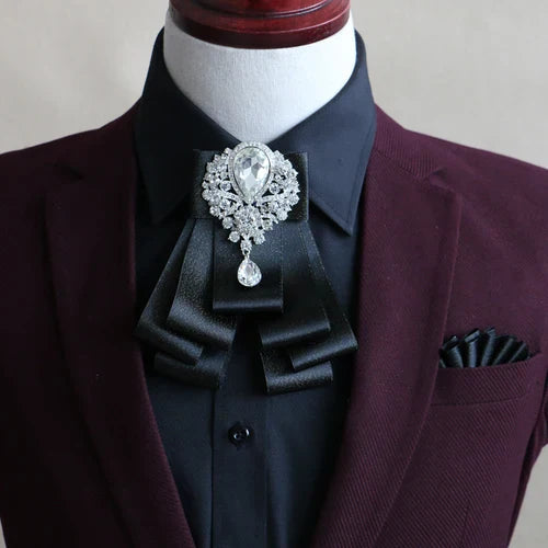 Handmade British Style New Diamond Bow Ties for