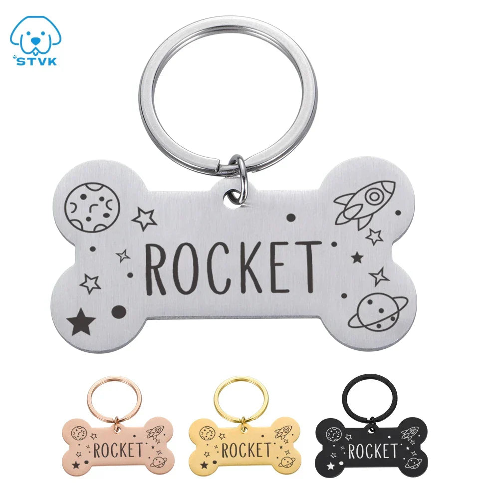 Custom Dog ID Tag Personalized Pet Name Address