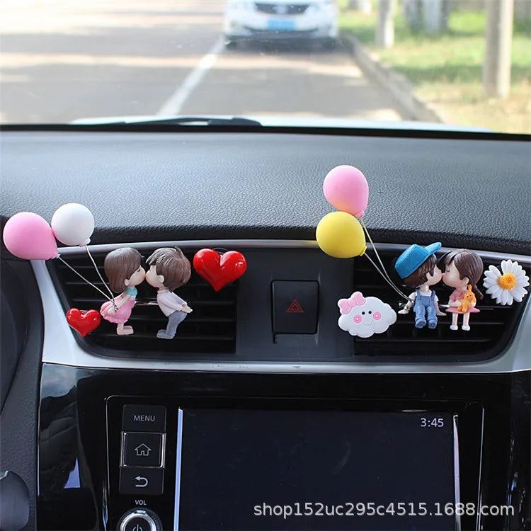 Car Air outlet clip Decoration Cute Cartoon Couples