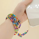 2022 New Evil Eyes Multicolor Glazed Round Beaded