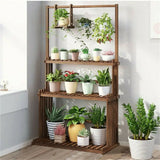 3-Tier Hanging Wood Plant Stand Planter Shelves Flower