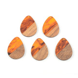 10PCS Water Drop Earrings Accessories Natural Wood &