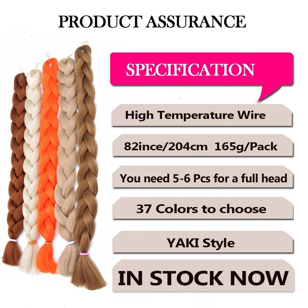 41Inch 165g Jumbo Braiding Hair Long Synthetic Crochet