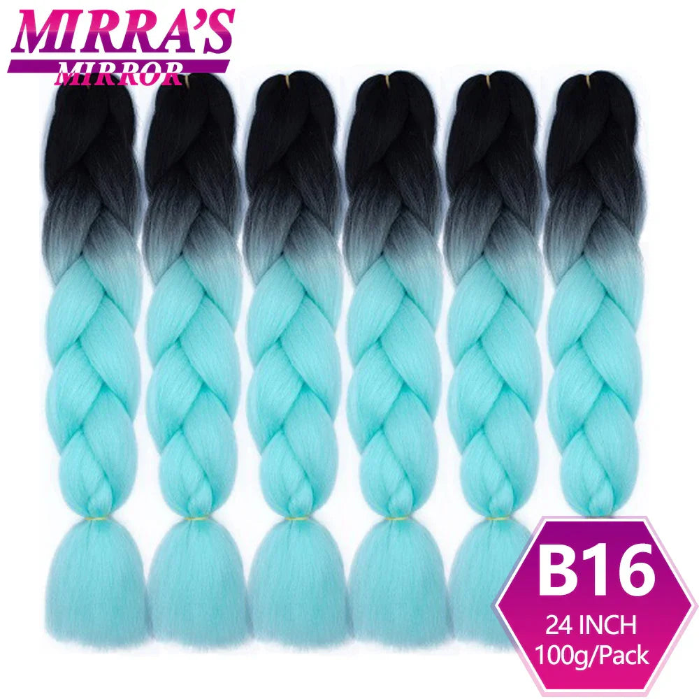 6 Bundle Braiding Hair 24 Inch Synthetic Jumbo