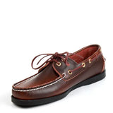 Men's Casual Genuine Leather Docksides Deck Lace Up Moccain Boat Shoes Loafers For Men Driving Fashion Women Shoes Wine Red