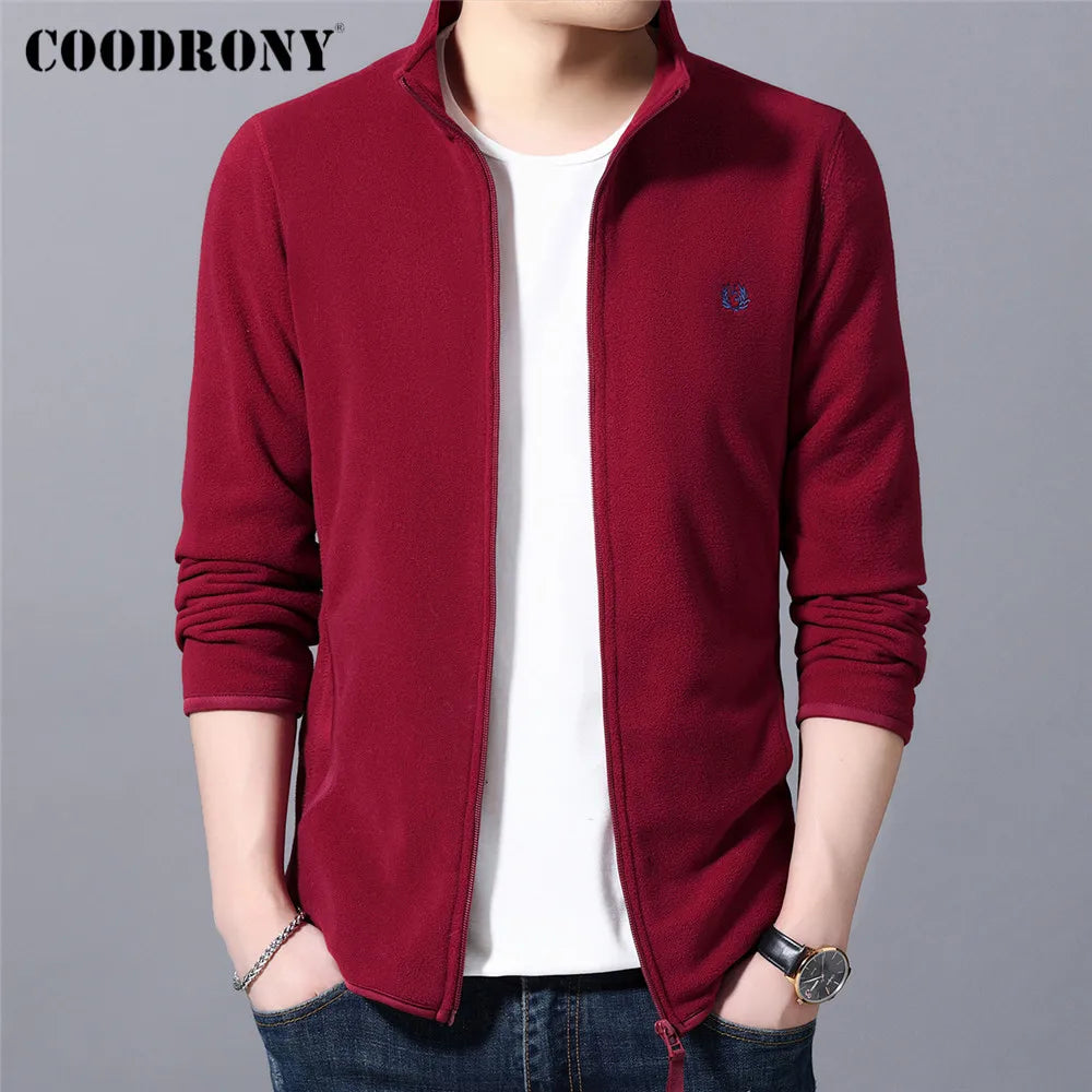 COODRONY Autumn Winter Zipper Cardigan Men Clothing Classic