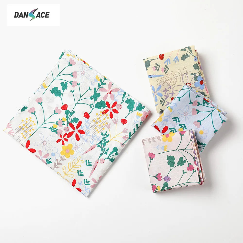 1 Set Women Printed Handkerchief Cotton Scarf For