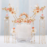 Chinese Hanfu Hair Accessories Set Long Fringed Vintage