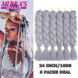 6 Bundle Braiding Hair 24 Inch Synthetic Jumbo