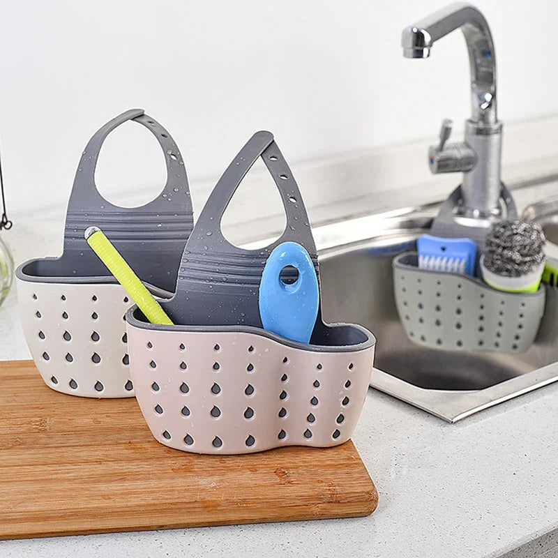 Kitchen Storage Drain Basket Soap Sponge Holder Kitchen