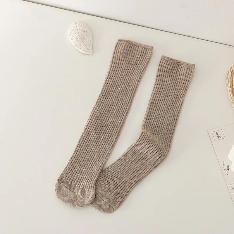 5 Pairs/Lot Baby Girls Knee High Socks Kids