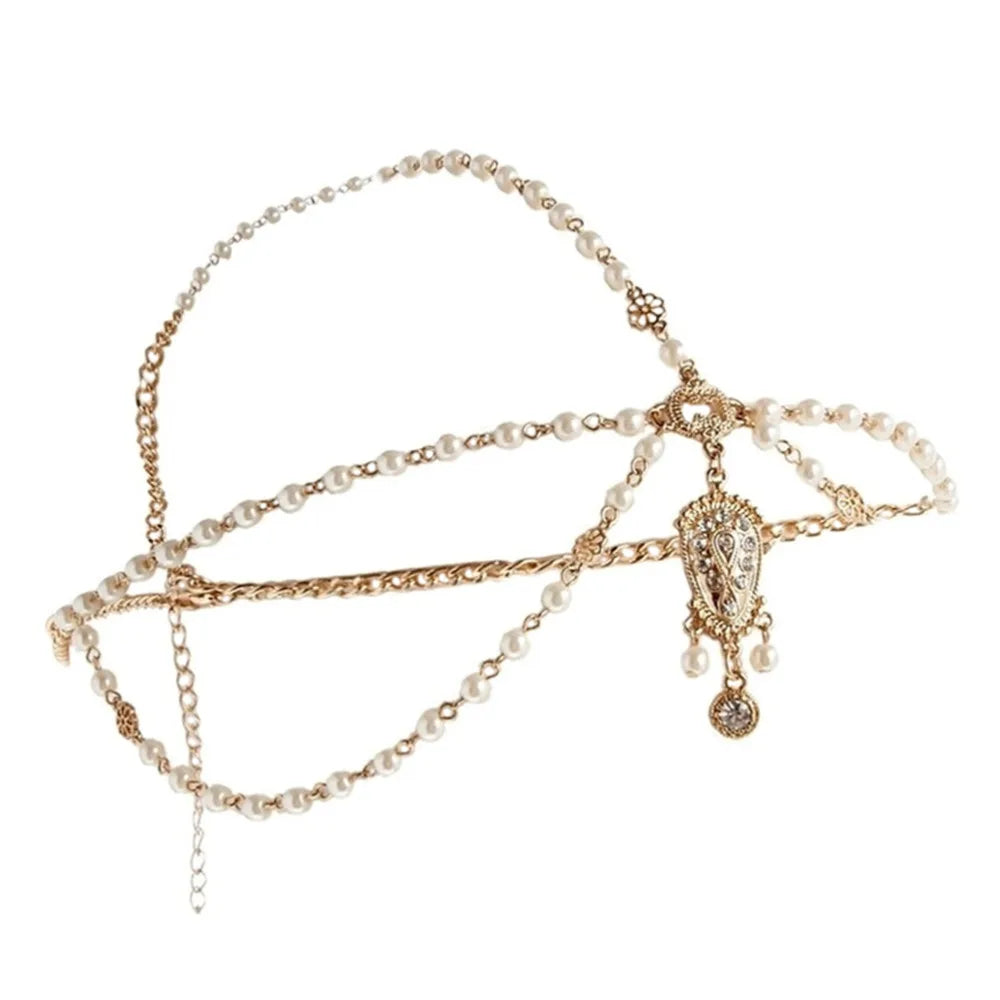 1PCS Fashion Indian Boho Hair Decoration Headbands white