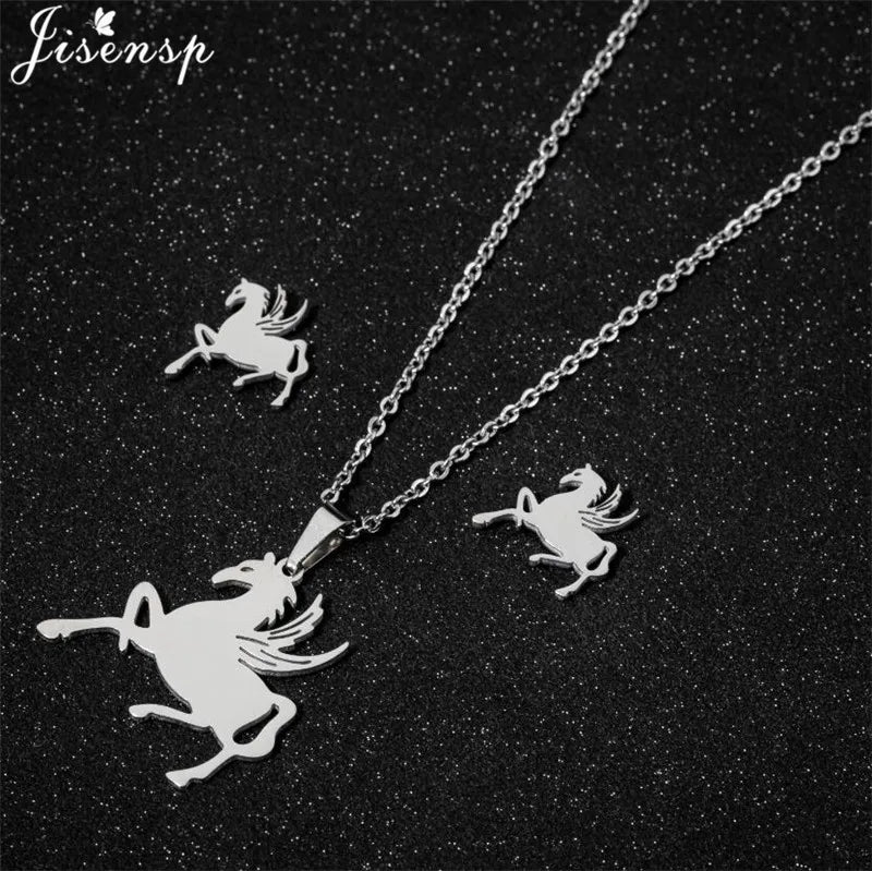 Cute Deer Cat Animal Jewelry Sets for Women