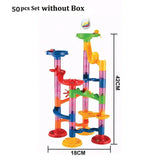 DIY Construction Marble Run Race Track Building Blocks