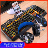 V2 Gaming Keyboard Mouse Headset Set Mechanical Feel