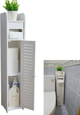 BluesdeSmall Bathroom Corner Floor Cabinet Toilet Vanity Cabinet