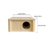 K5DC Hamster House with 2 Chambers Pet Wooden