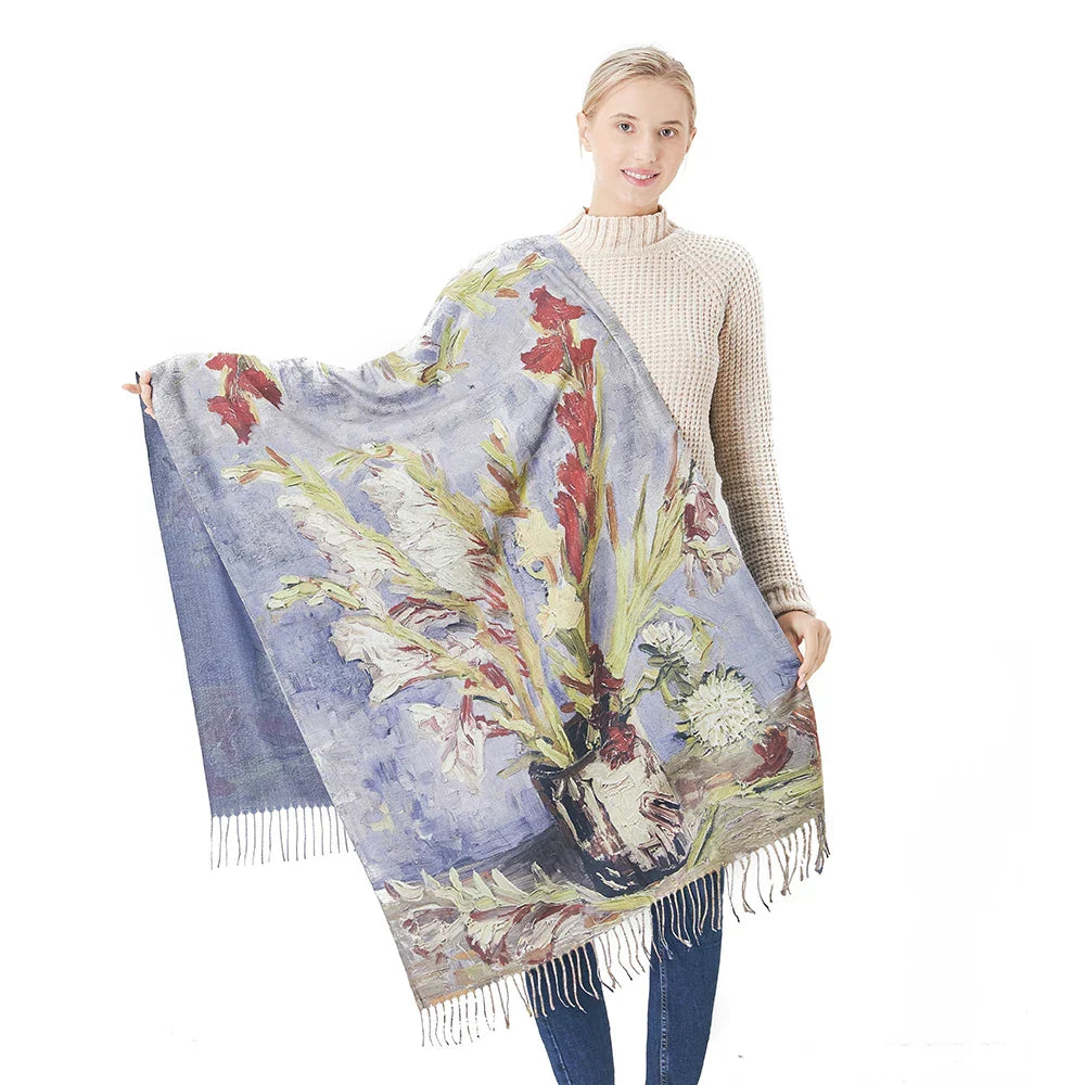 New Cashmere Scarf Women Digital Printing Pashmina Shawl