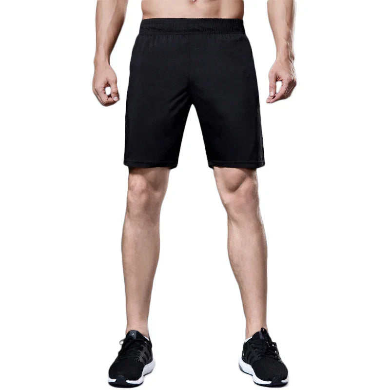 Black Running Shorts Men Fitness Gym Training Sports