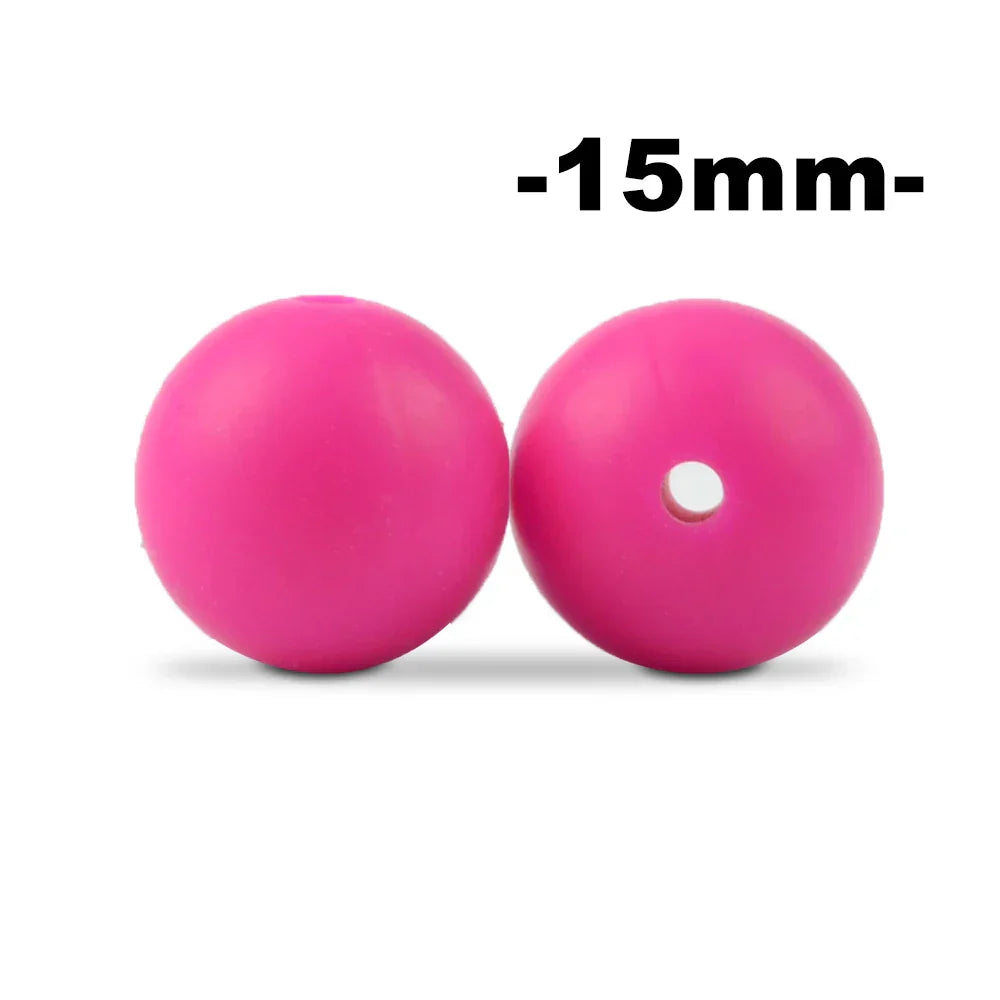 15mm 100pcs Round Silicone Beads Teether Baby Nursing