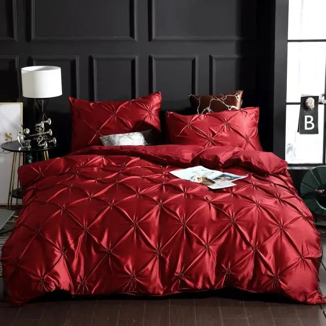 Silk Washed Bedding set Luxury Duvet Cover Double