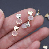 10Pcs Heart Love Magic Earring Lifters Backs Adjustable